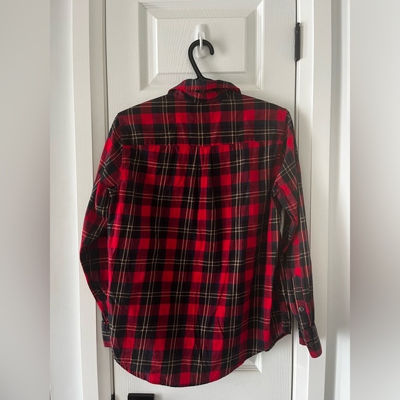 Levi’s Boyfriend-Fit Plaid Shirt XS 100% Cotton Red/Blue Vintage Y2K - Picture 6 of 6